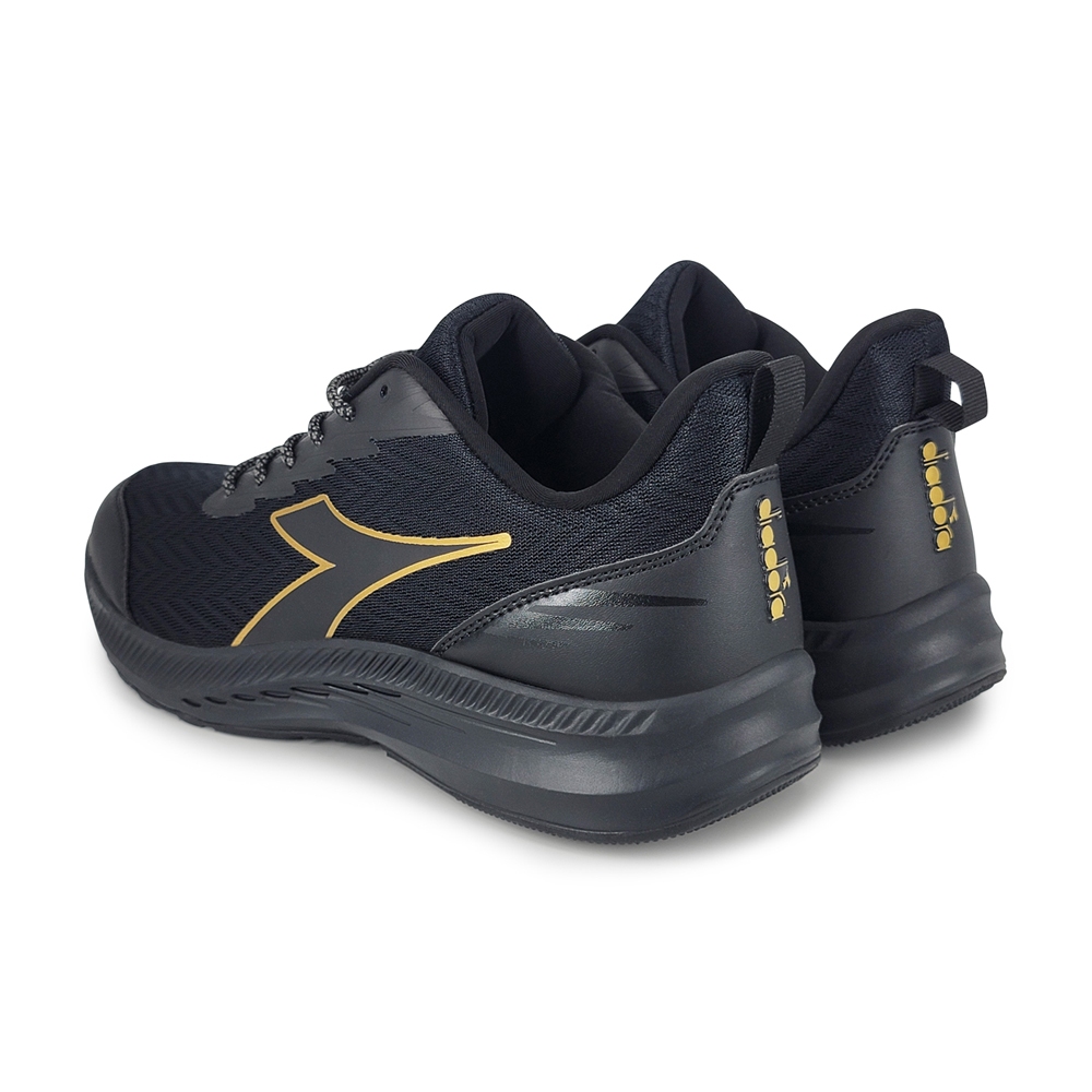 DIADORA迪亞多那 輕量專業慢跑鞋 男運動鞋 男鞋 戶外鞋 反光 透氣 保護後跟 吸震 減壓 避震 耐磨 防滑 黑, , large