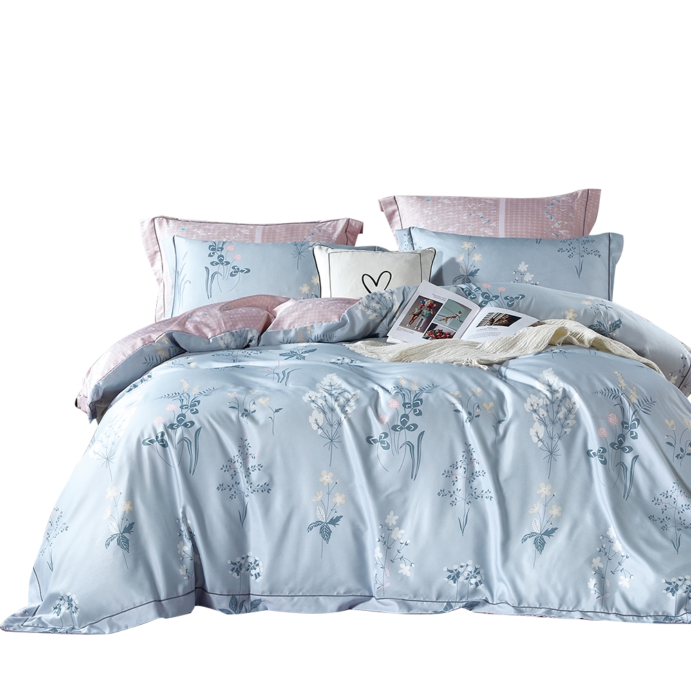 奧地利天絲單人床包二件組/煙嵐晴花, , large