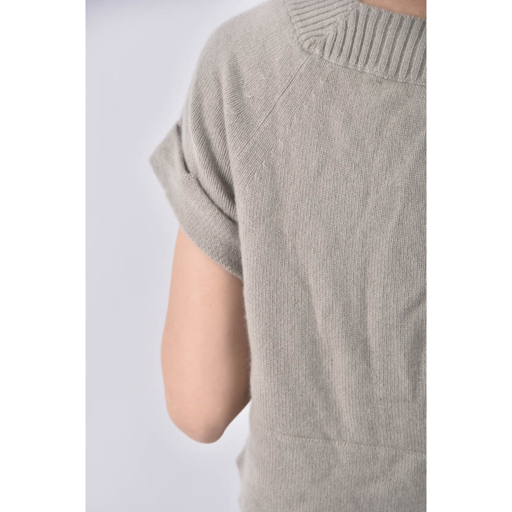 (XS（含）以下) tsesay線條灰色短袖上衣二手衣, , large