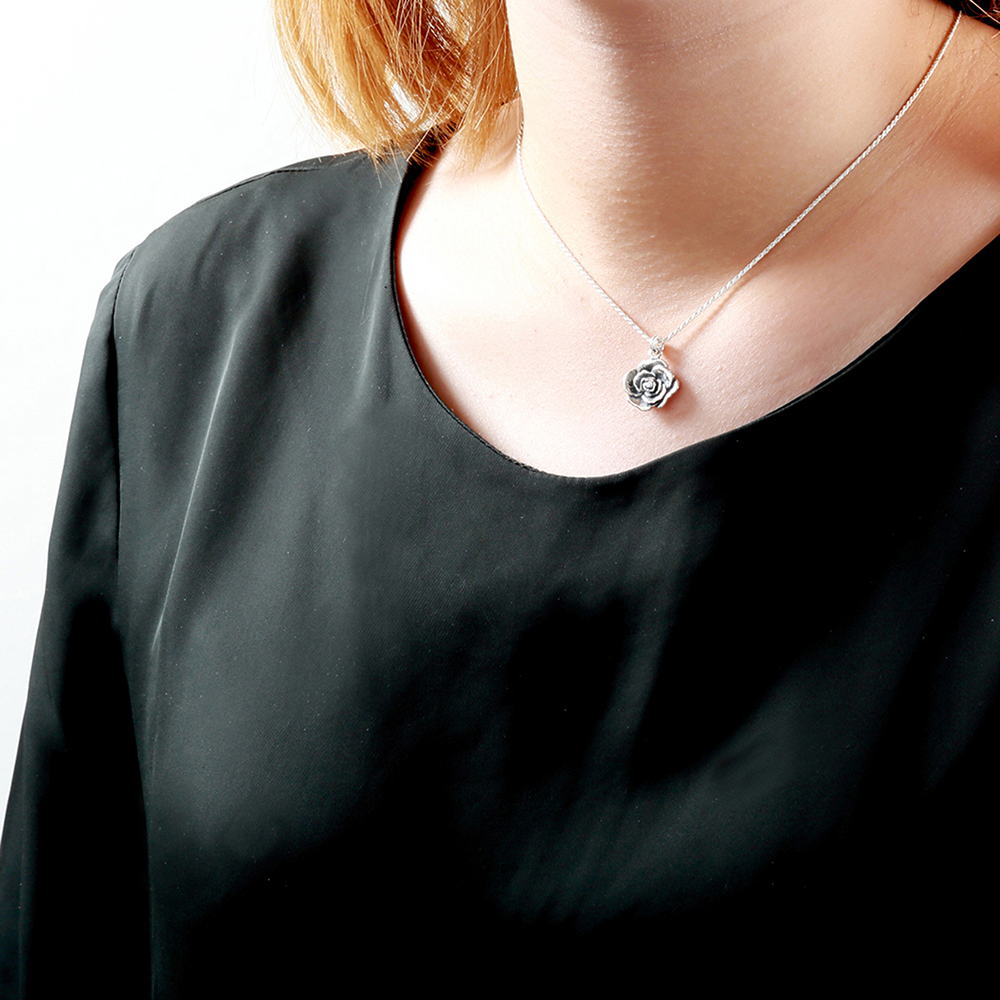 La little prince Rose s925 sterling silver necklace Valentine Day gift, , large