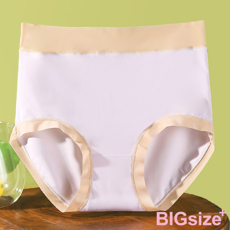 B+大尺碼-無痕冰絲抗菌內褲-黑/淺紫/紅-0303088, 72淺紫, large
