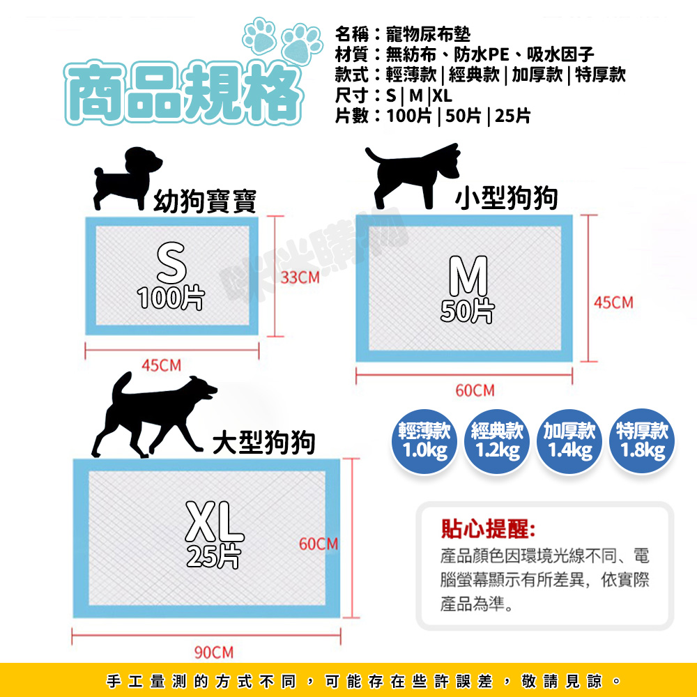 【咪咪購物】咕沛日常 寵物尿布墊 S經典X100片X4包, , large