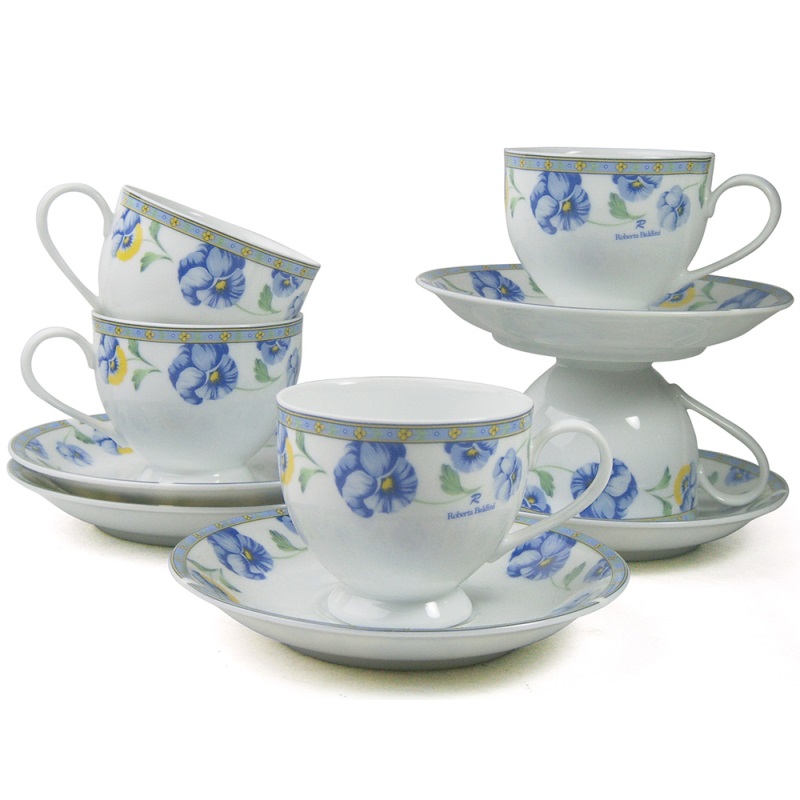 [豐名日本餐具] 咖啡杯五客入組 藍花 ROBERTA / C00CS5-45
