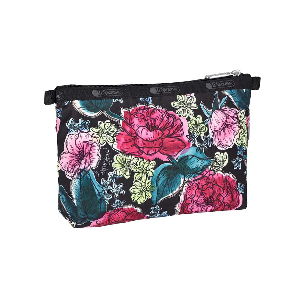 |快速出貨|Lesportsac Cosmetic Clutch 雙層拉鍊收納化妝包/ 夜花織夢, , large