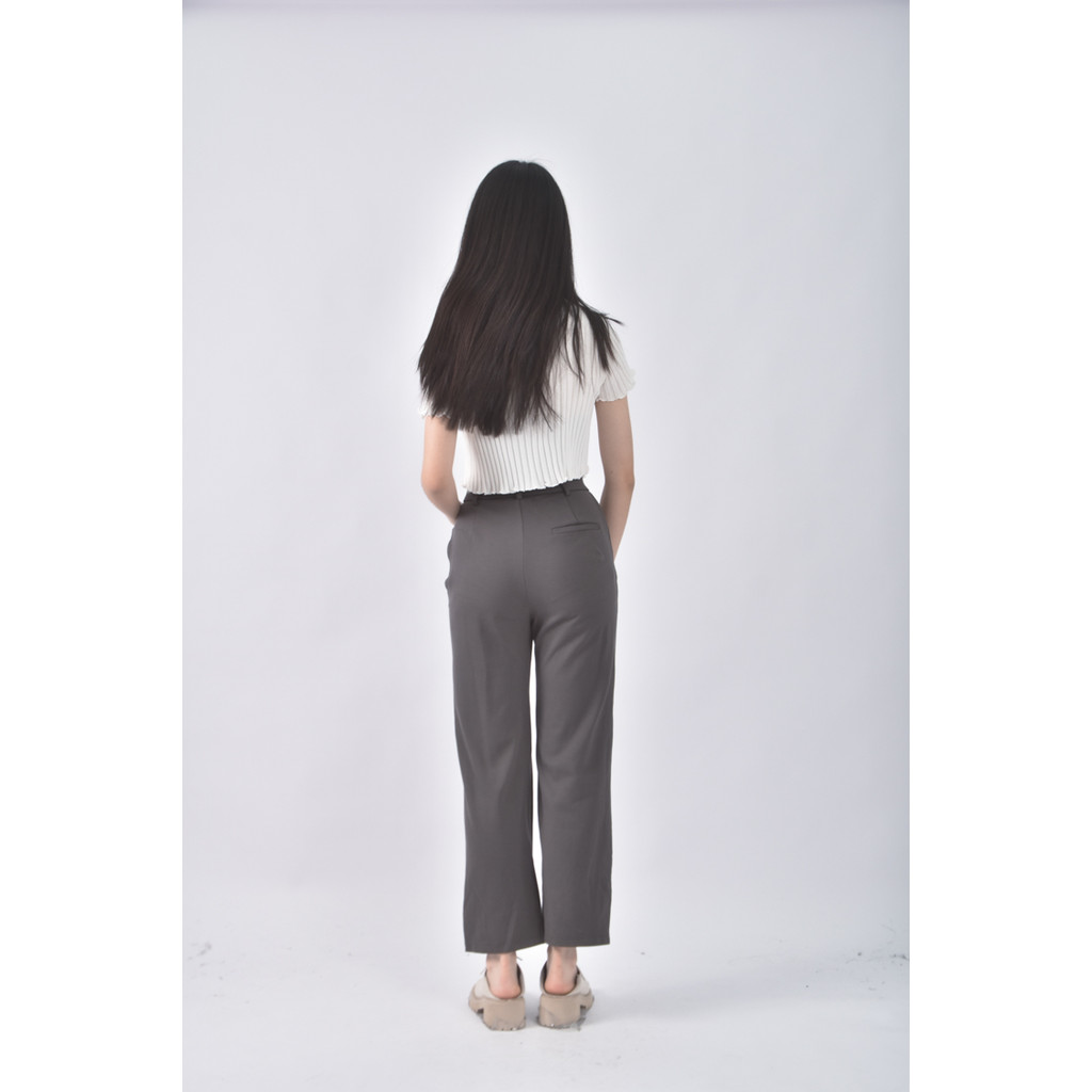 (XS（含）以下) 【里唯私服】pazzo高腰直筒灰色長褲二手衣, , large