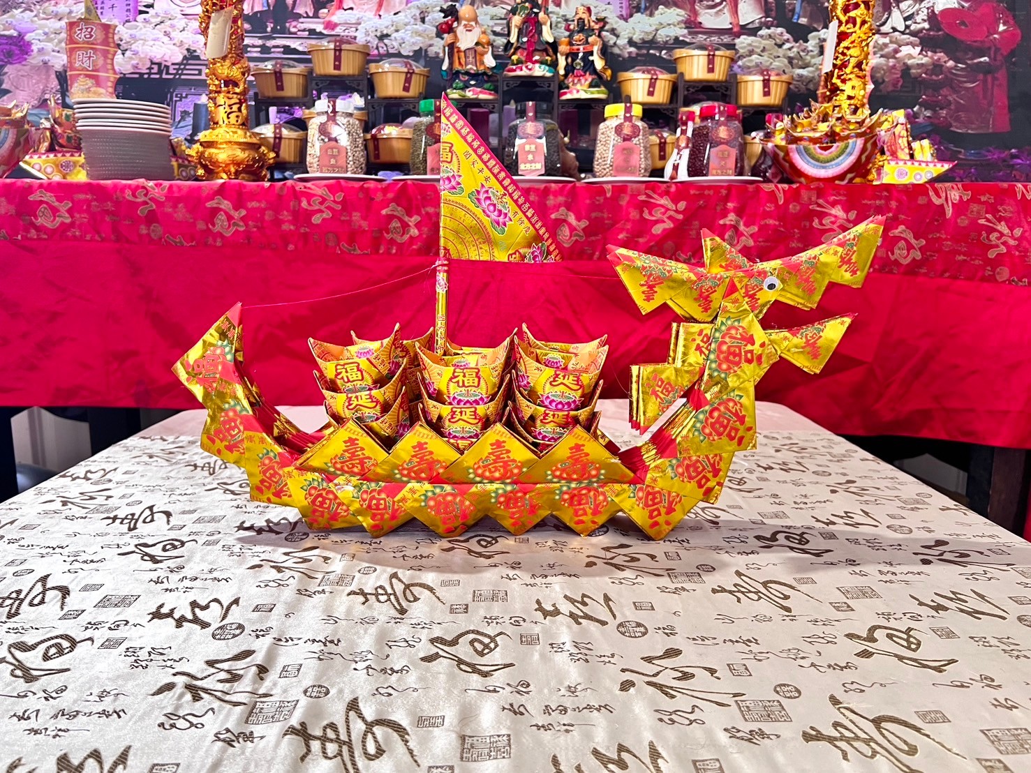 [老食說]2尺燙金龍船, , large