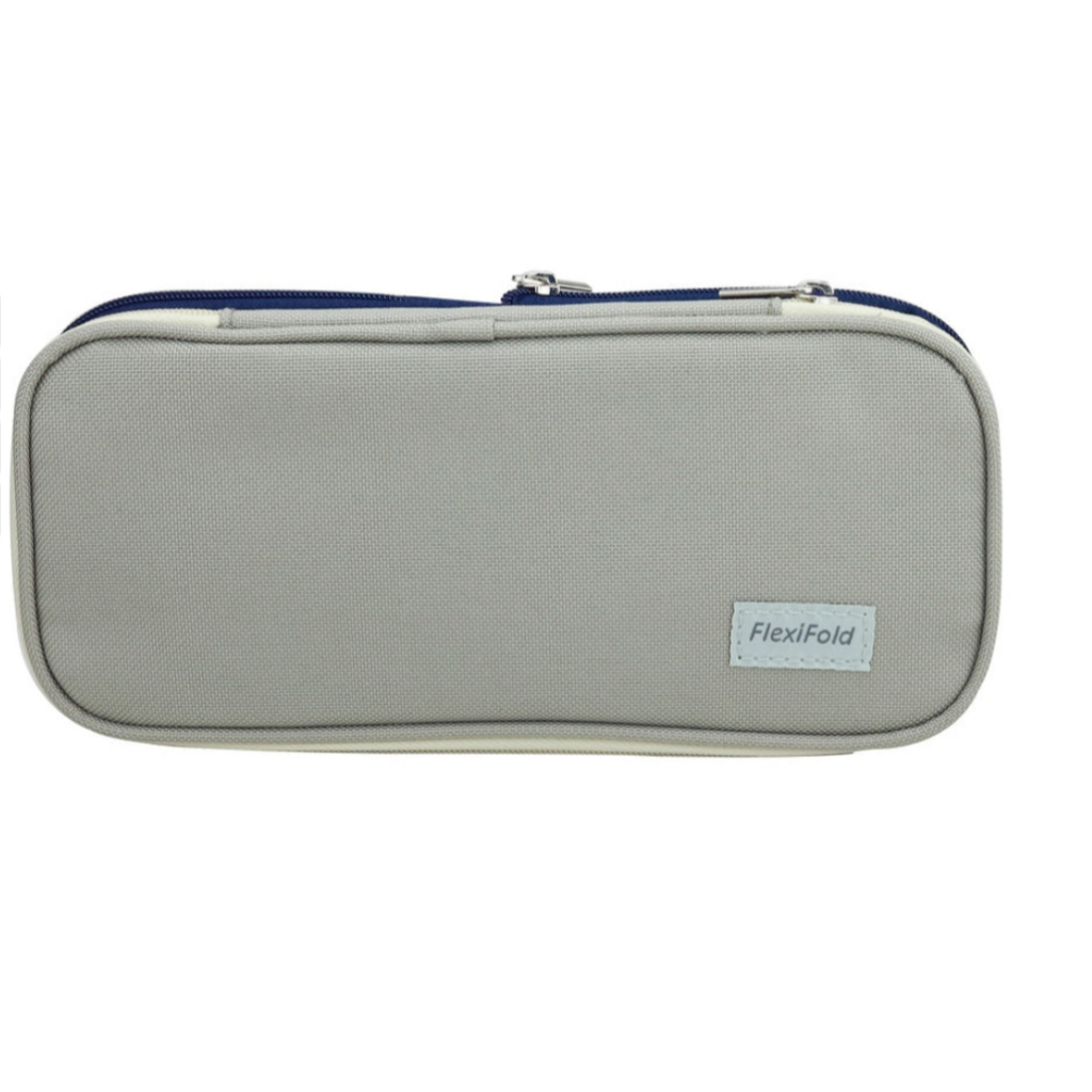 力大牌ABEL 擴充式隨行筆帶收納袋(08702)  灰藍/粉藕粉藕, , large