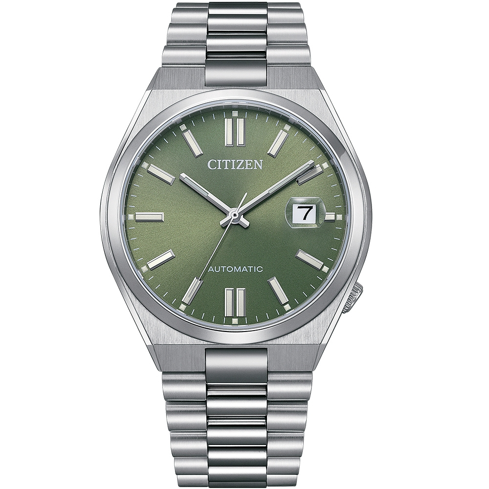 CITIZEN 星辰 X PANTONE Nowstalgia亞洲限定沉穩綠經典機械錶 NJ0158-89Z