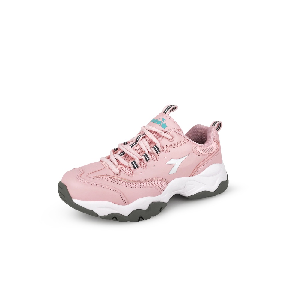 DIADORA迪亞多那 生活時尚運動鞋 女運動鞋 女鞋 老爹鞋 透氣 散熱 Q彈 厚底 減壓 彈力 棉鞋墊 止滑 粉 灰, , large