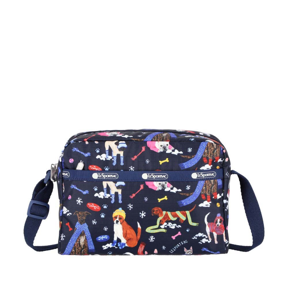 |快速出貨|Lesportsac Daniella Crossbody 輕便拉鍊斜背包/ 雪國汪星人, , large