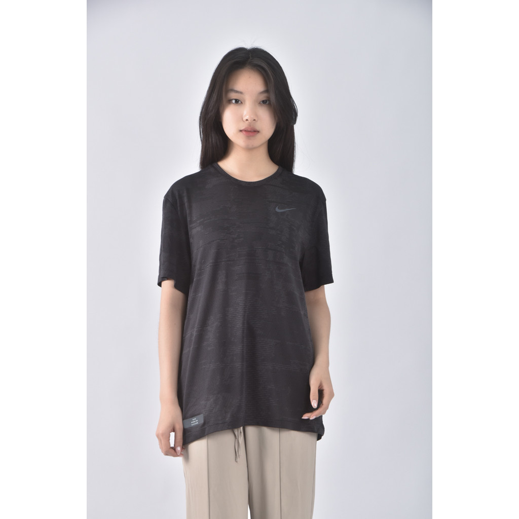 (S) nike質感圓領黑色短袖上衣二手衣