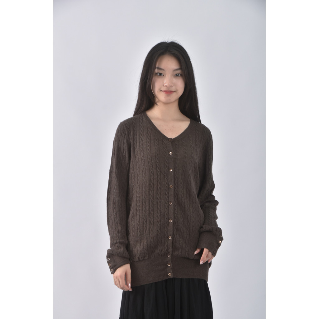 (XL) gap棉質開衫棕色外套二手衣