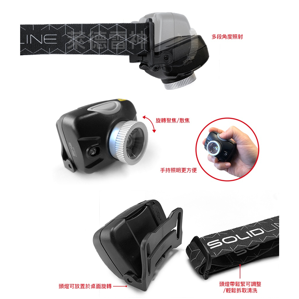 【德國Ledlenser】副品牌 SOLIDLINE SH2 調焦頭燈, , large