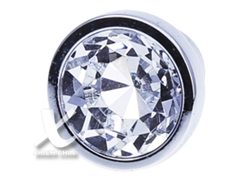 【協進五金】白鉻鑲透明鑽拉手 透明+吊鉻, , large