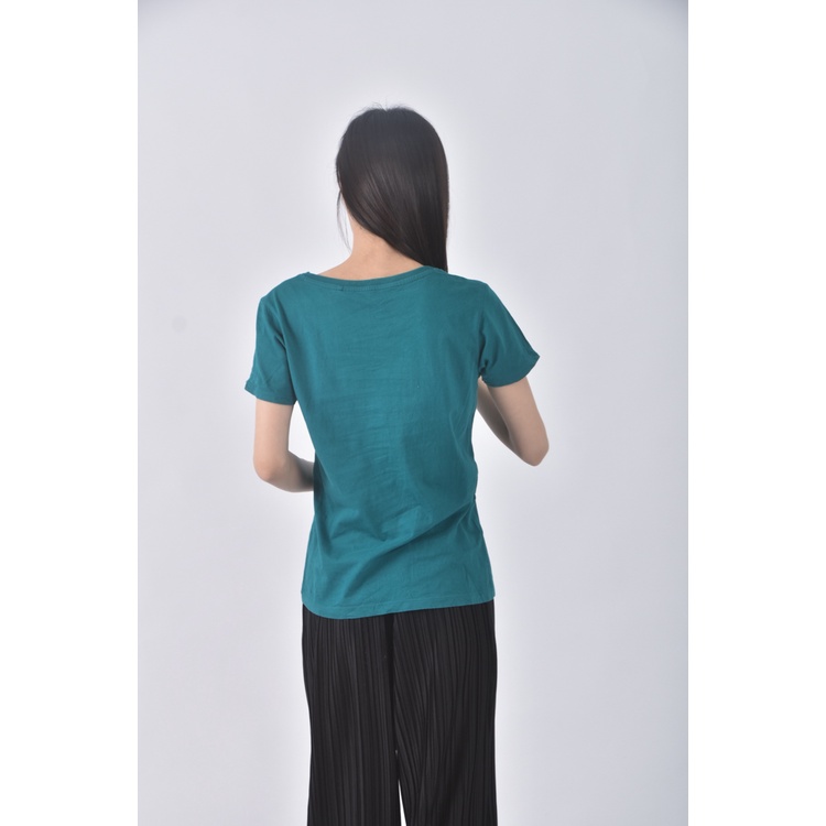 (S) lativ棉質純棉綠色短袖上衣二手衣, , large