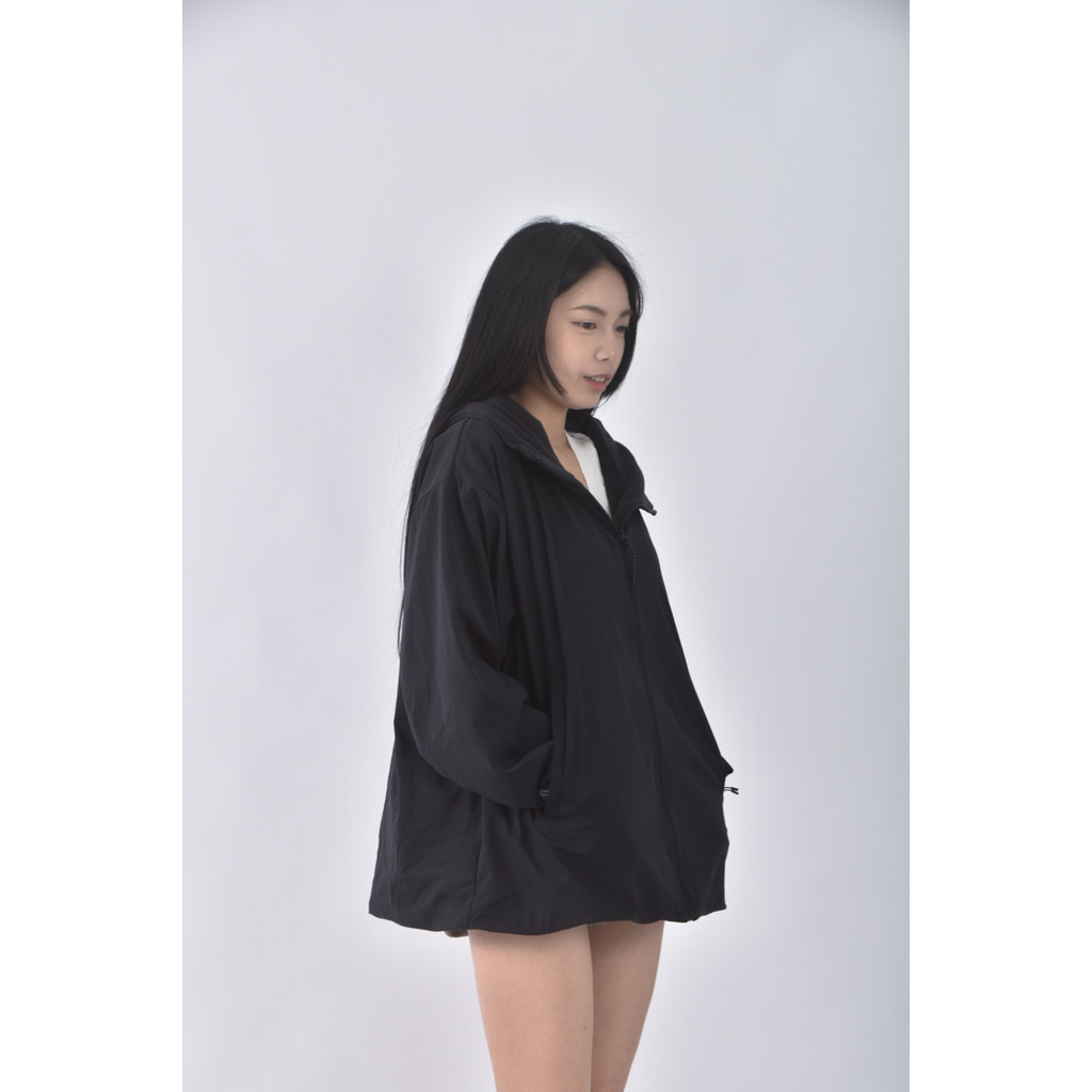 (2XL) uniqlo運動素面黑色外套二手衣, , large