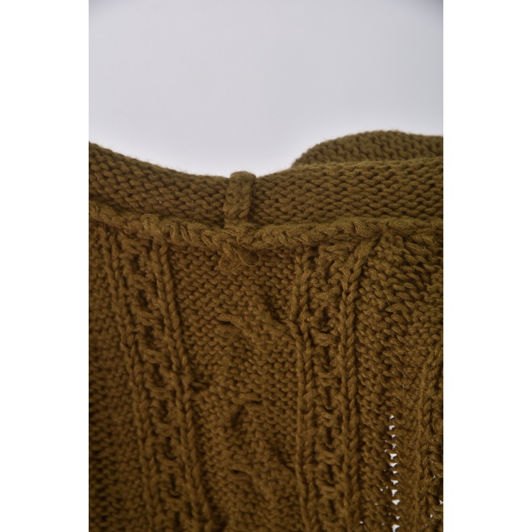 (S) seraph blanc質感羊毛連帽背心綠色外套二手衣, , large