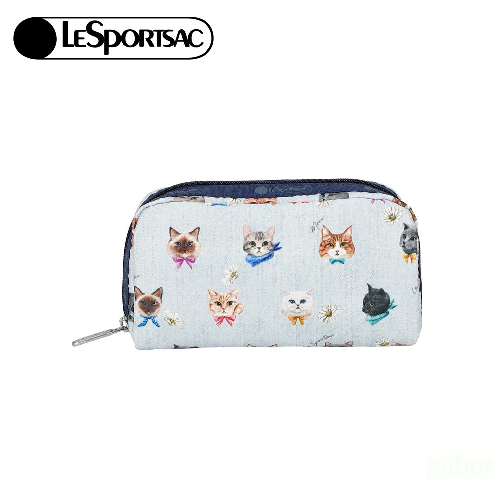 LeSportsac Rectangular Cosmetic 長形化妝包 送禮-晴空貓語, , large