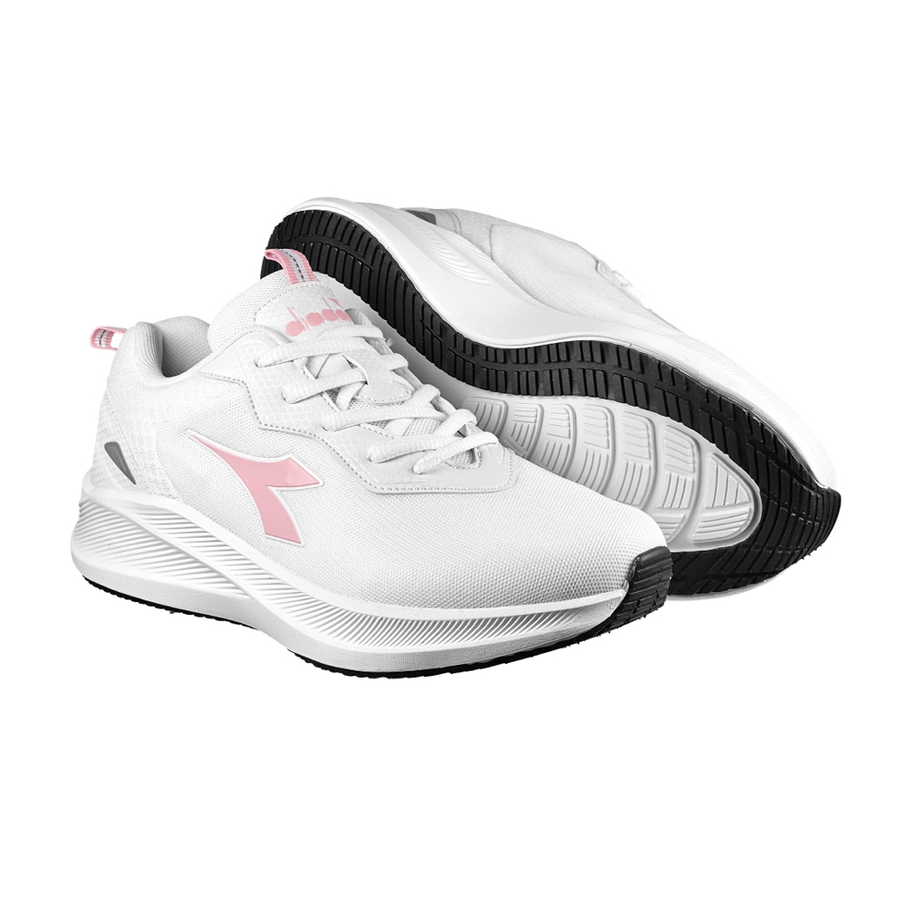 DIADORA迪亞多那 輕量專業慢跑鞋 女運動鞋 女鞋 反光 透氣 吸震 減壓 Q彈 乳膠鞋墊 耐磨 止滑 白粉 粉紫, , large