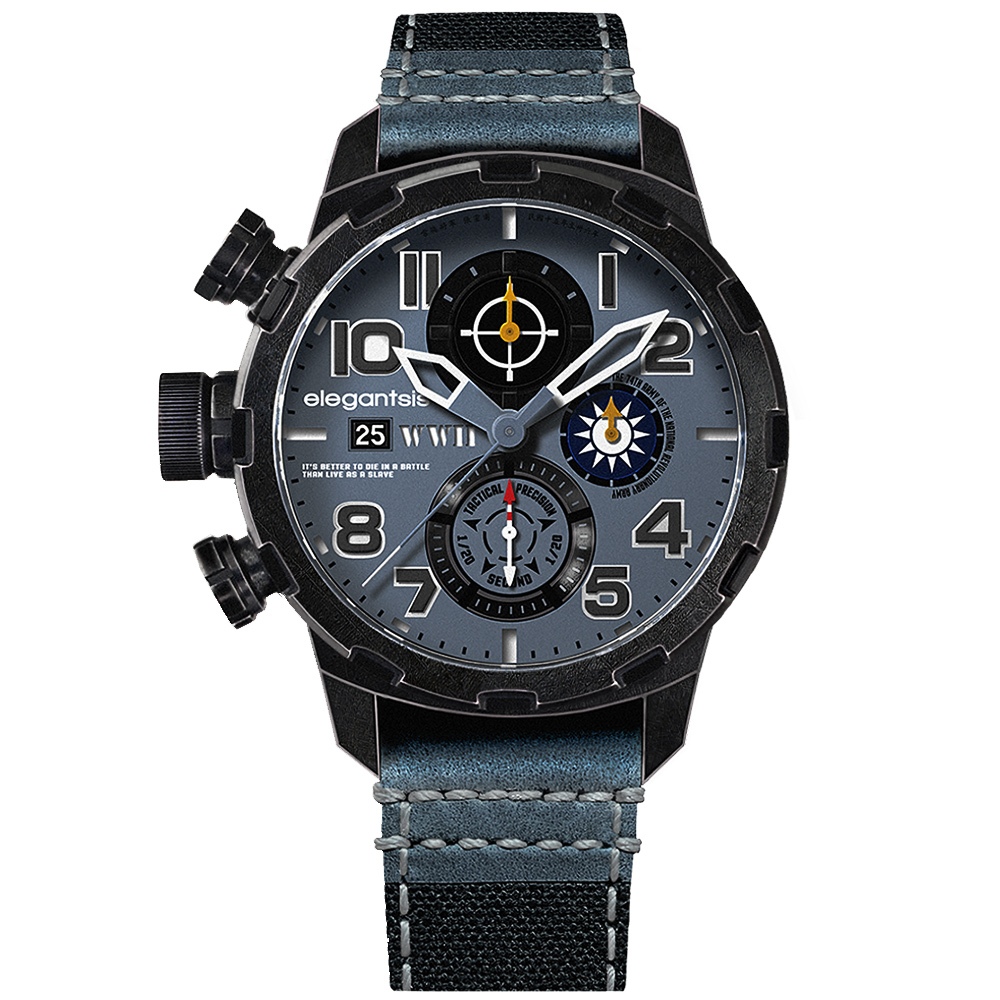 elegantsis 愛樂時 二戰國軍 JF48WWII 收藏家腕錶 ELJF48QS-6G03LC, , large