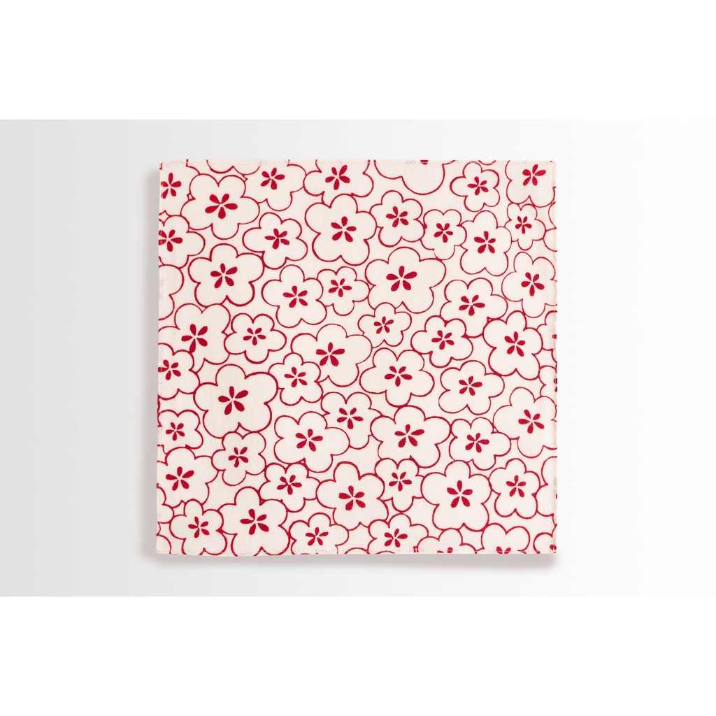 日本選物~ 日本製 KAMAWANU 紅酒/雞尾酒餐巾 全棉 方巾 多功能手巾 手帕 27x27 cm (梅子紅)