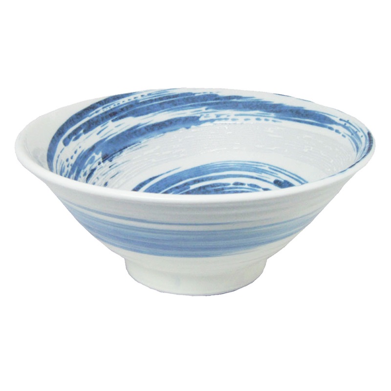[豐名日本餐具] 5.8麵井 藍漩白 / H64-58NW, , large