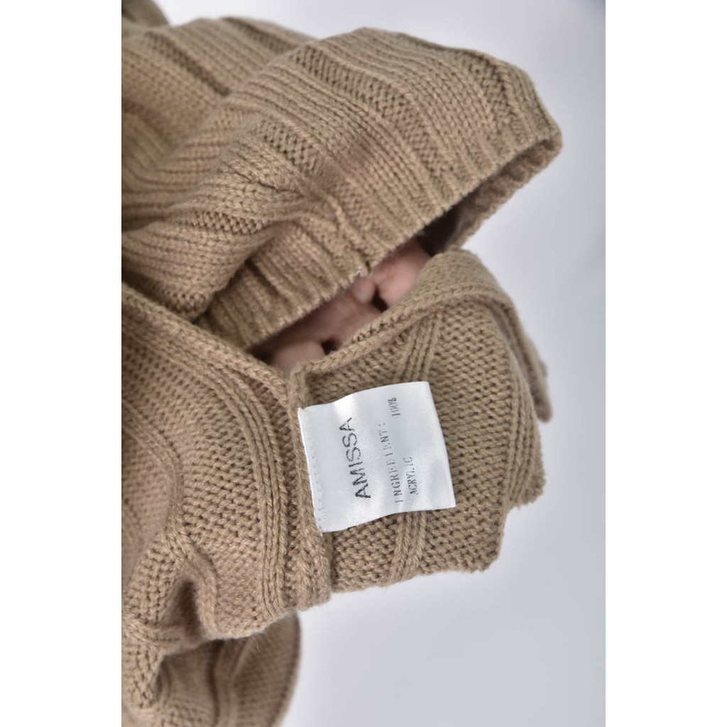 (XL) amissaV領、落肩棕色洋裝二手衣, , large