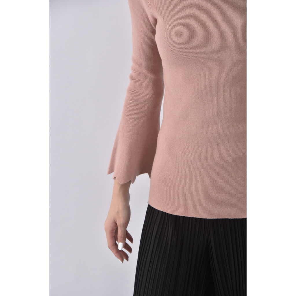 (S) 簡約粉色長袖上衣二手衣, , large