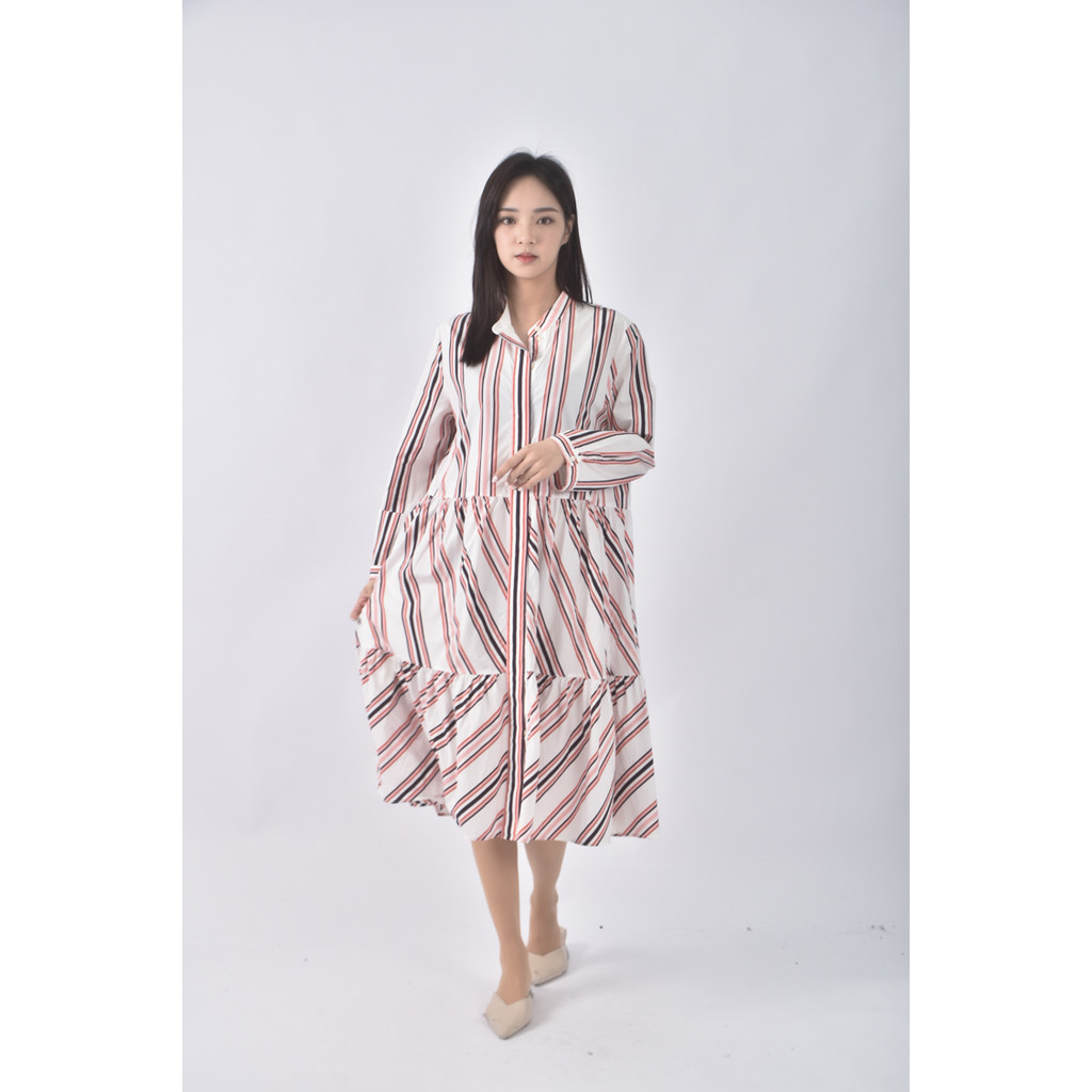 (M) cos質感棉質純棉白色洋裝二手衣, , large