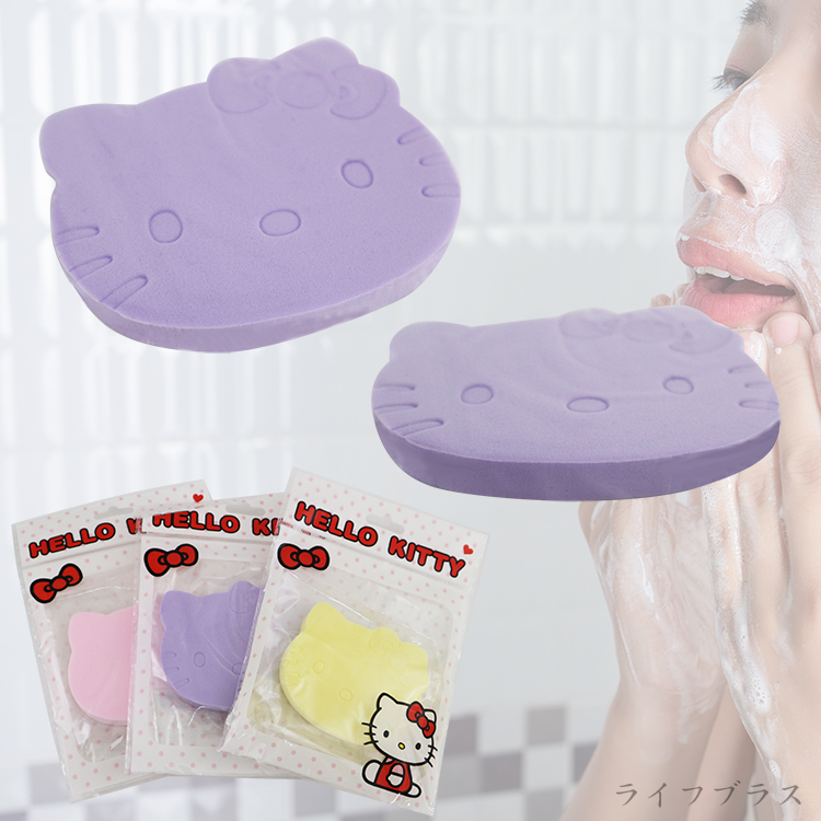 Hello Kitty造型洗臉海綿-12入, , large