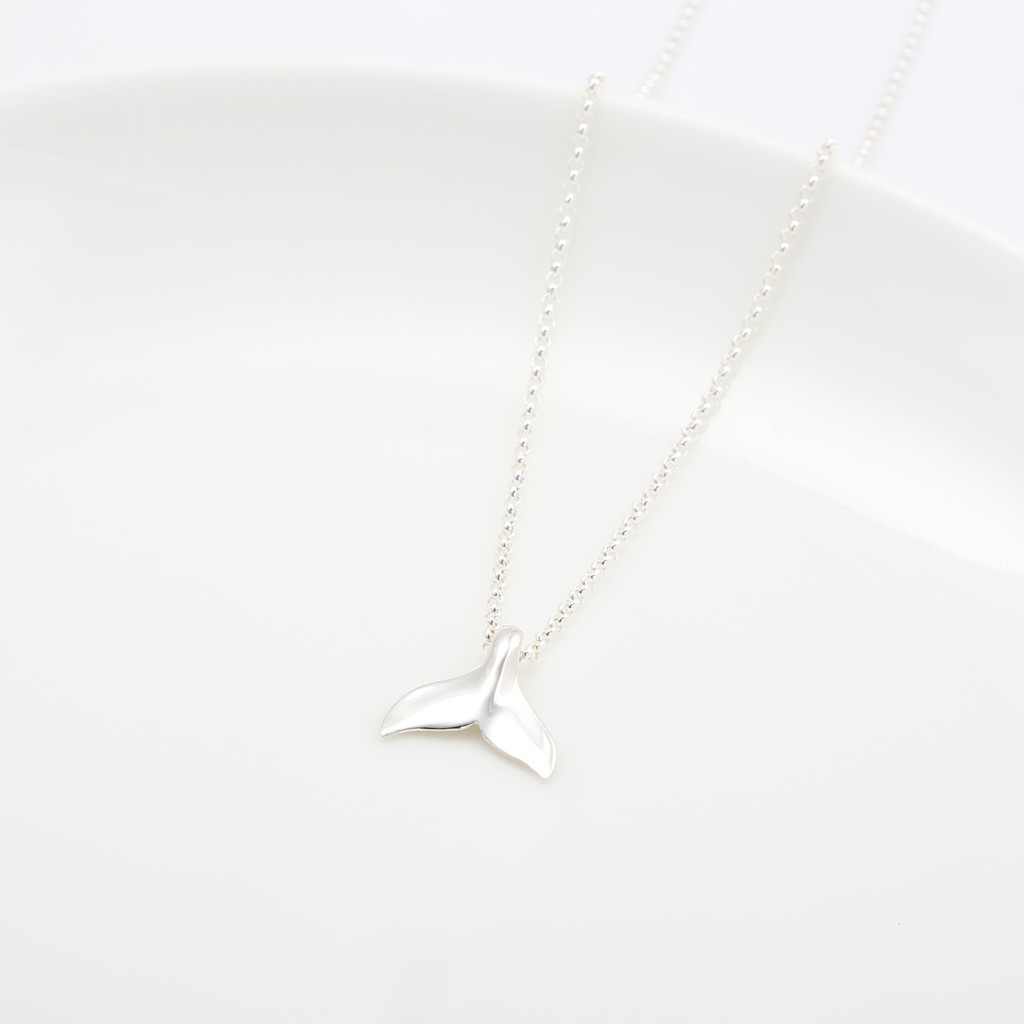 【Angel & Me】鯨魚 鯨魚尾 s925 純銀 項鍊 生日 情人節 禮物, , large