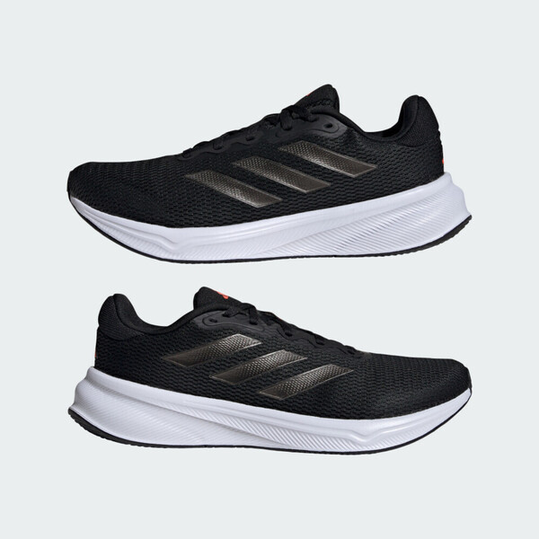 Adidas Response 男 慢跑鞋 運動 跑鞋 緩衝 彈力 舒適 黑 白 [IH6009], , large