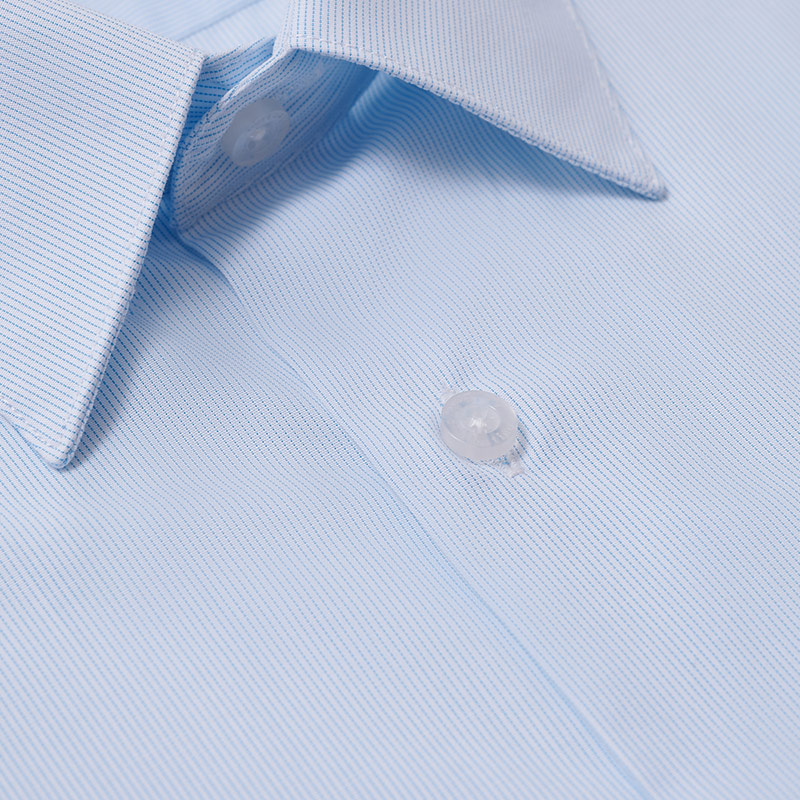 范倫提經典條紋307藍條短袖襯衫, , large