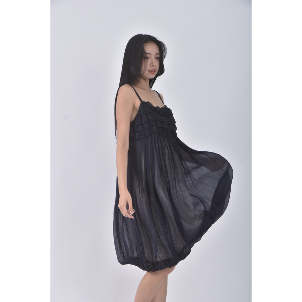 (S) town wear質感吊帶雲朵藍色洋裝二手衣, , large