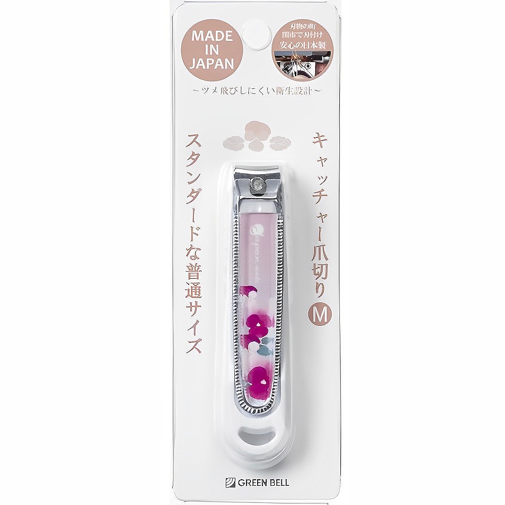 【Greenbell】Nail clipper with catcher M (pink), , large