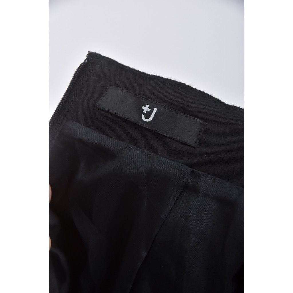 (S) uniqlo質感羊毛黑色短裙二手衣, , large
