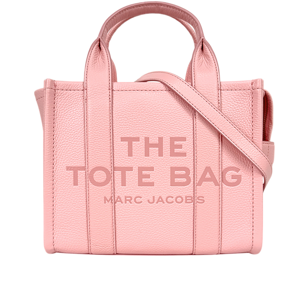 MARC JACOBS THE LEATHER TOTE 粒面皮革小款托特包/蝴蝶結粉, , large
