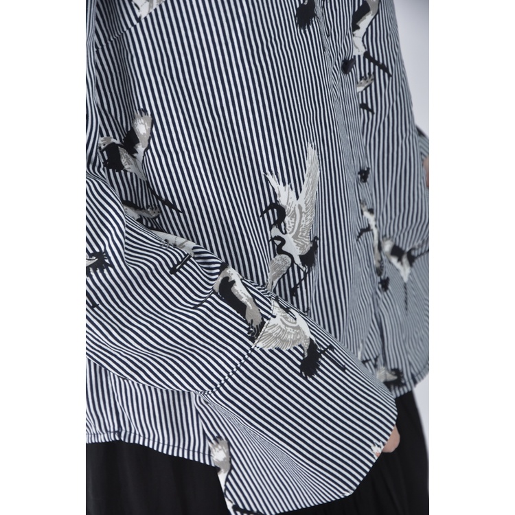 (S) moma質感藍色長袖上衣二手衣, , large