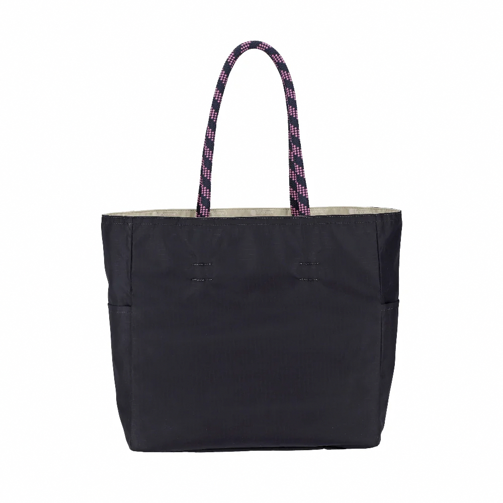 Lesportsac Medium Two-Way Tote 雙面托特包 購物袋 手提袋 便當袋 送禮 禮物 推薦(米白墨黑雙色), , large