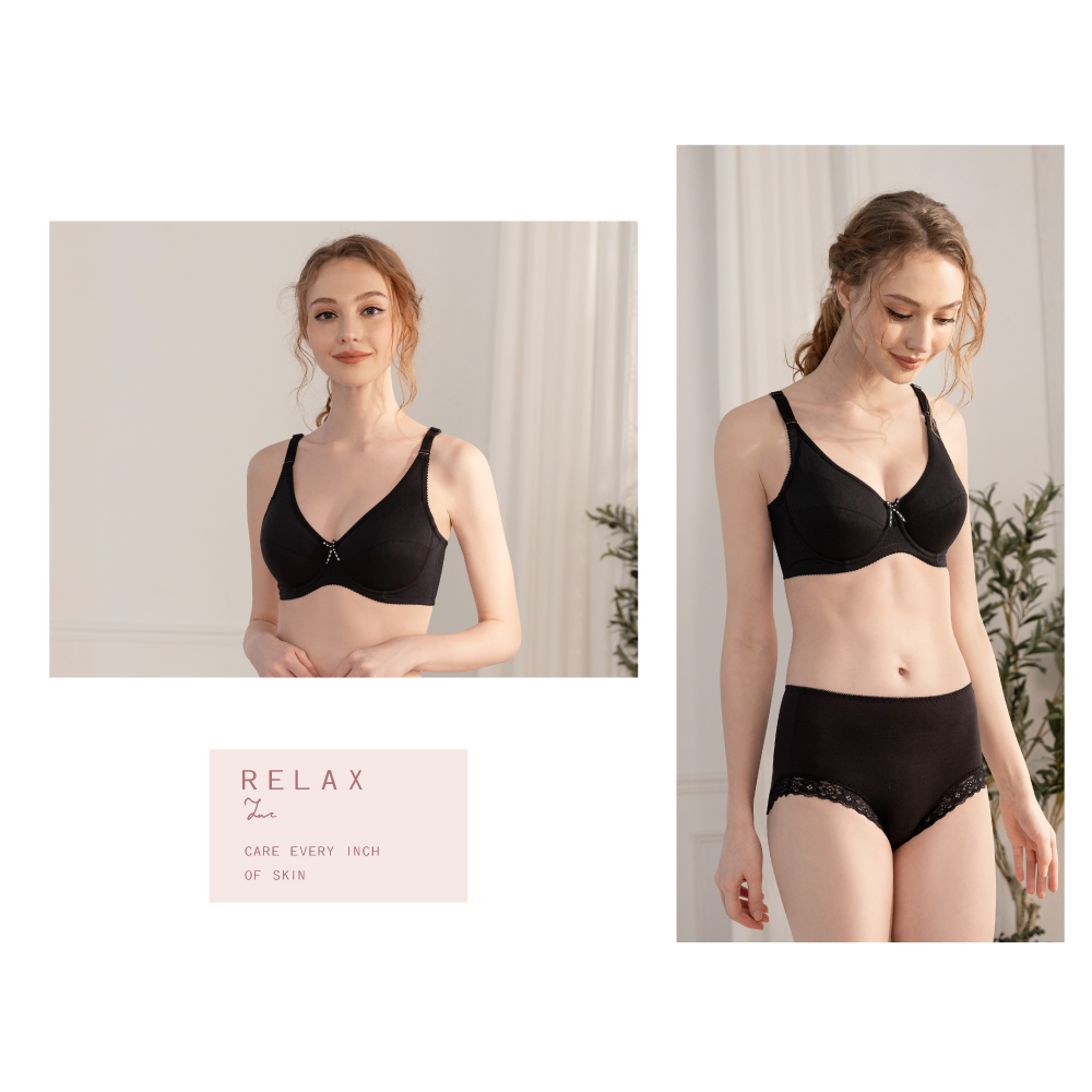 【Clany可蘭霓】 舒適無痕全罩包覆大罩杯微乳 CD罩杯內衣 珍珠黑 6993-63, , large