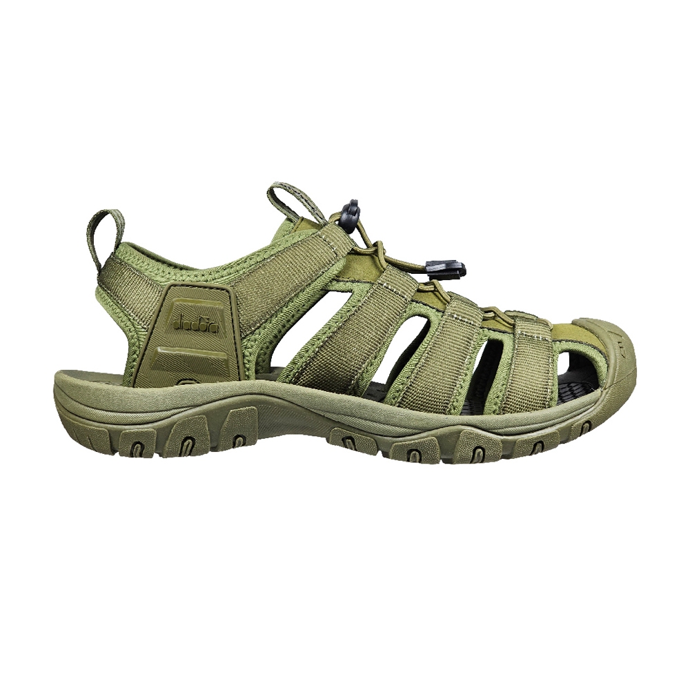 DIADORA迪亞多那 探險者兩棲涼鞋 男鞋 簡約 素色 水陸兩用 好穿脫 彈性 減震 吸衝 耐磨 耐用 止滑 綠 黑, , large