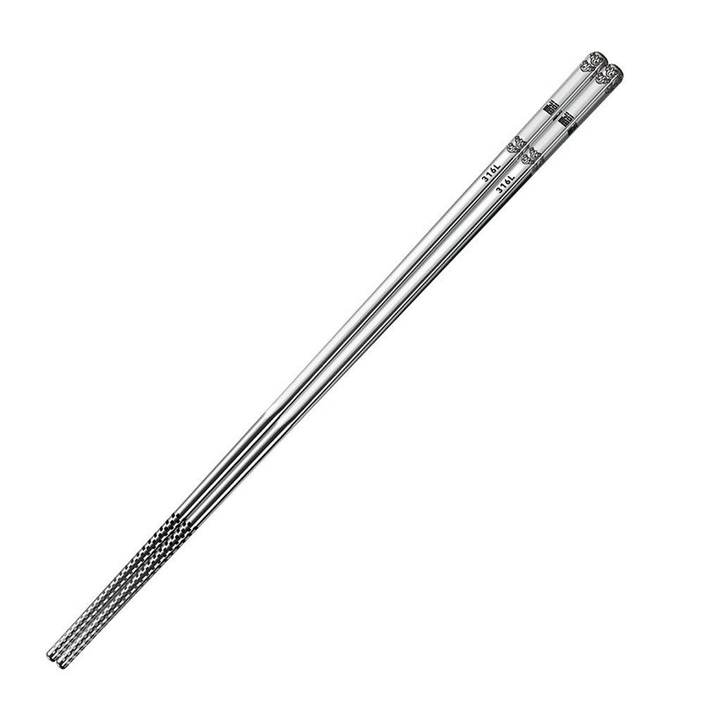 316L Non-slip Stainless Steel Square Chopsticks, 5 Pairs, Antibacterial Chopsticks, Restaurant Chopsticks, Non-slip Chopsticks, Heat-resistant Chopsticks, Portable Chopsticks, Square Chopsticks with Round Bottom, , large