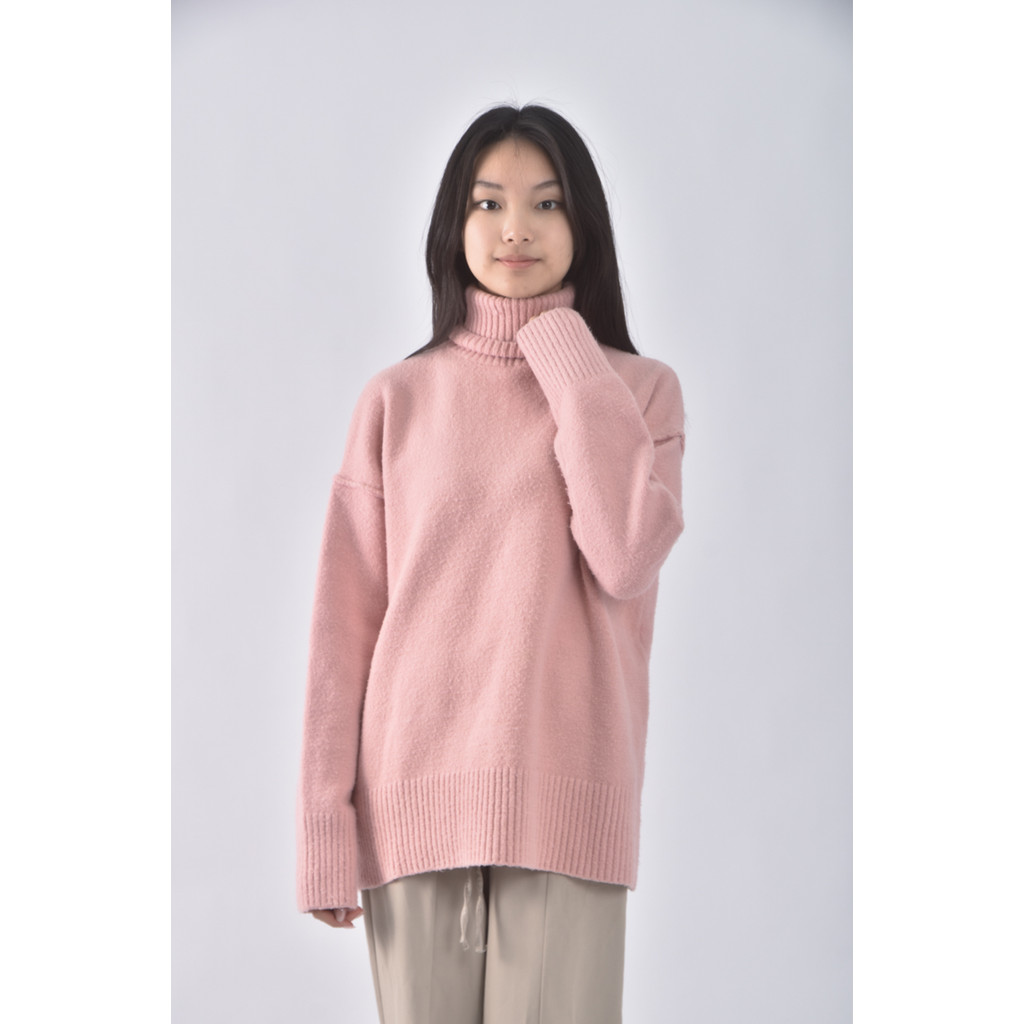 (XL) sweesa高領粉色長袖上衣二手衣, , large
