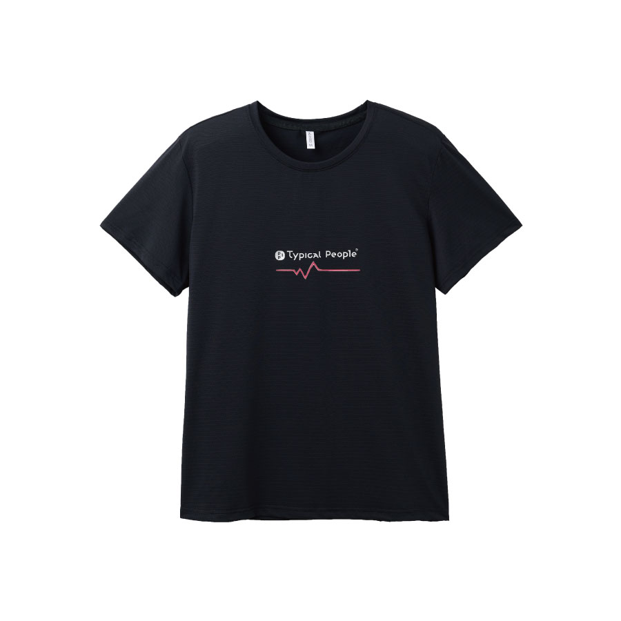 女冰感波浪骨運動上衣-黑色M~2L