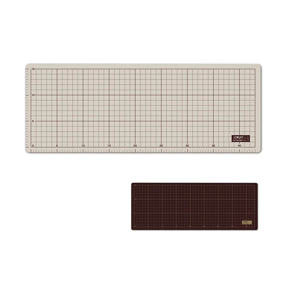 【OLFA】切割墊 A3半分 灰褐兩面 170x450x2mm /個 206B, , large