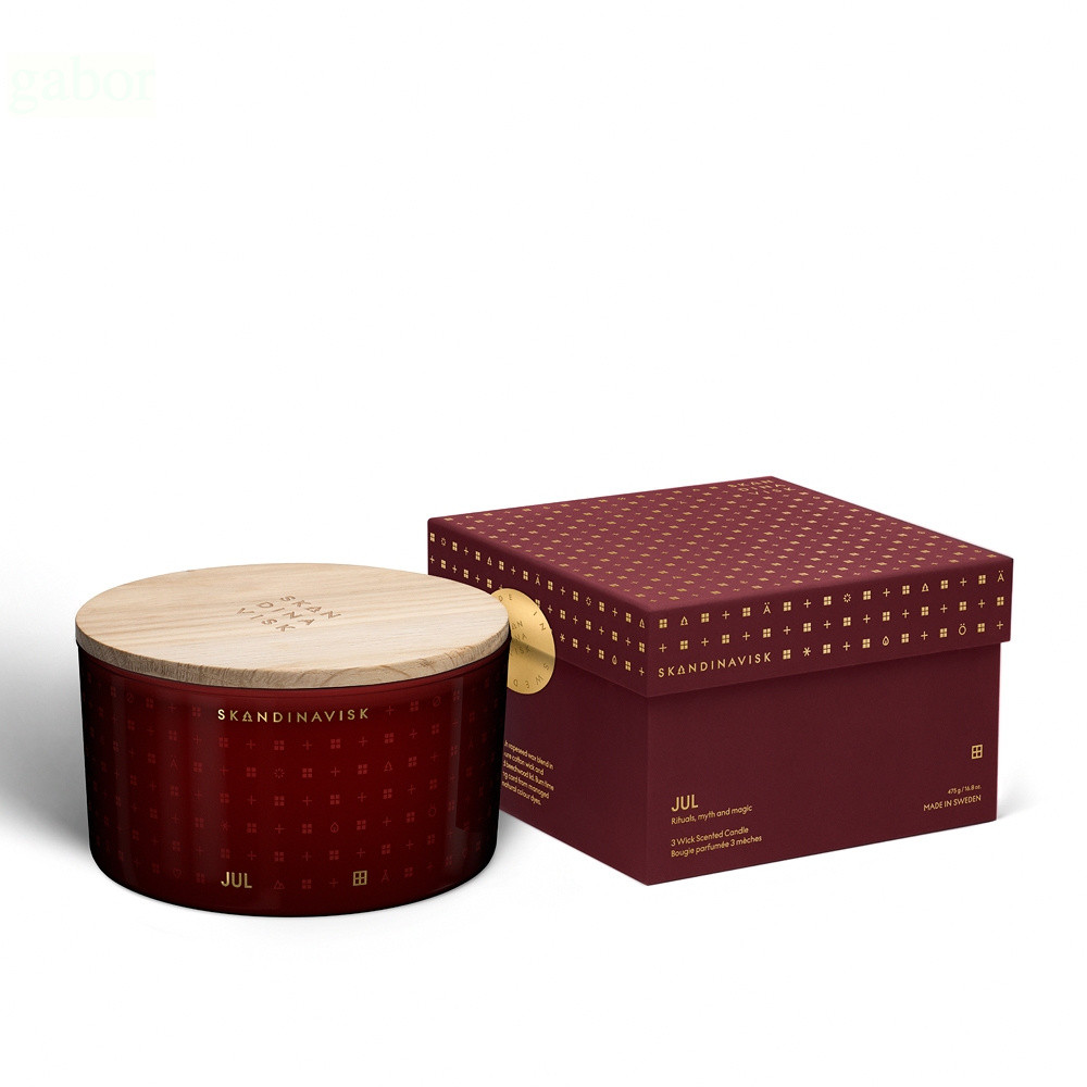 Skandinavisk 聖誕冬日限定 JUL 微醺熱紅酒 耶誕香氛蠟燭-475g, , large