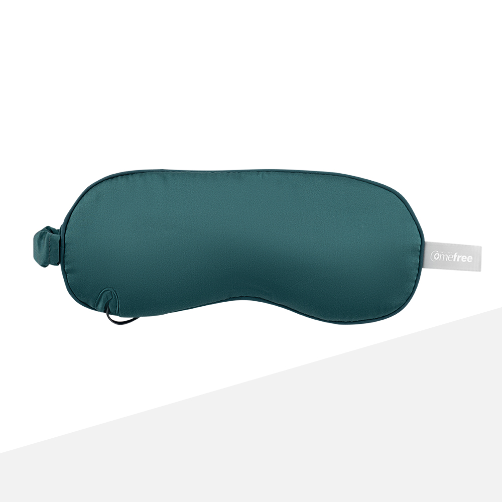 Graphene Heating Silk Eye Mask-dark green, , large