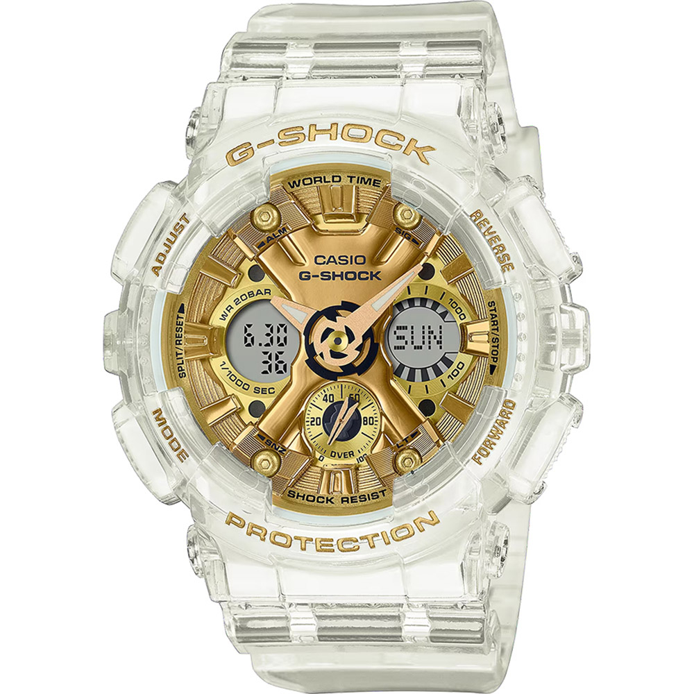 CASIO 卡西歐 G-SHOCK ITZY 留真配戴款 清透金屬感女錶手錶 GMA-S120SG-7A, , large