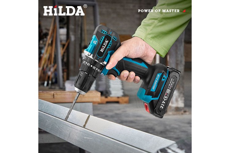 【HILDA】希爾達電動工具 21V 雙電 無刷震動電鑽 HL21-NS2, , large
