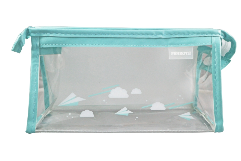 【PENROTE 筆樂】萬用透明筆袋 藍, , large